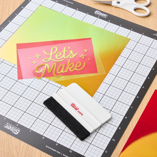 Siser Light Tack Cutting Mat 12 X 24 Cm - Low Adhesion Mat For Vinyl, Cardboard, Craft Cutting, Compatible With Design Software